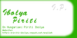 ibolya piriti business card